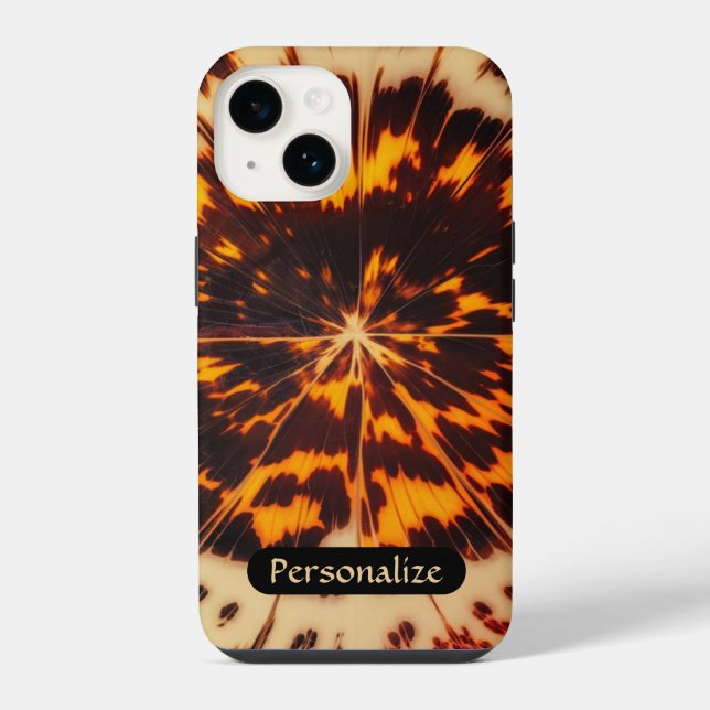 Tortoiseshell Seamless Pattern | Brown Black Chic iPhone Case (Back)