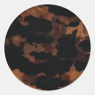 Tortoiseshell Seamless Pattern, Chic TortoiseShell Classic Round Sticker