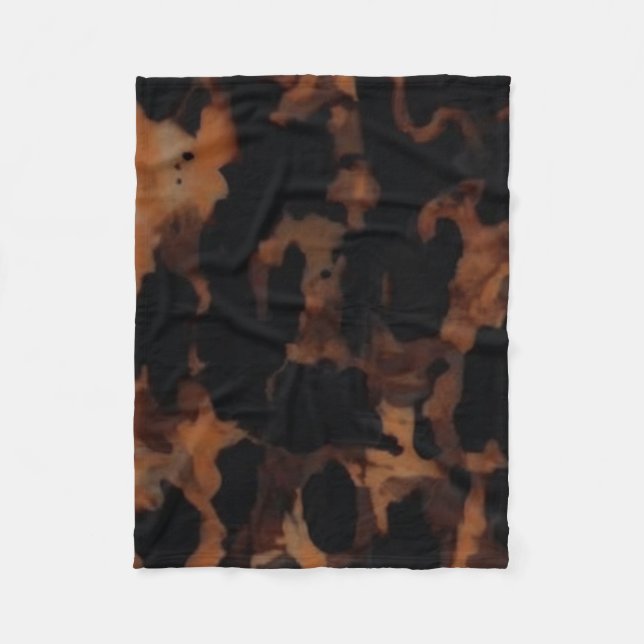 Tortoiseshell Seamless Pattern, Chic TortoiseShell Fleece Blanket (Front)
