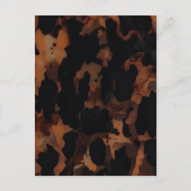 Tortoiseshell Seamless Pattern, Chic TortoiseShell Postcard (Front)