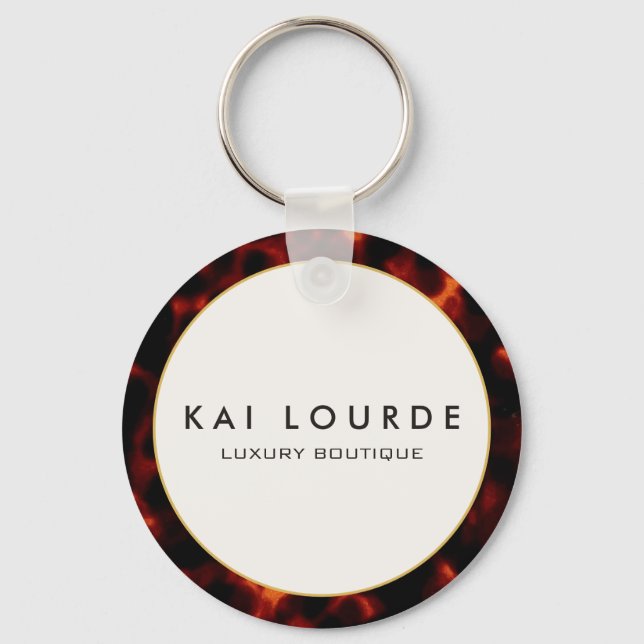 Tortoiseshell  Stylish Chic Key Ring (Front)
