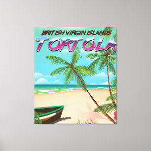 Tortola British virgin islands travel poster Canvas Print