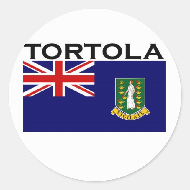 Tortola Classic Round Sticker (Front)