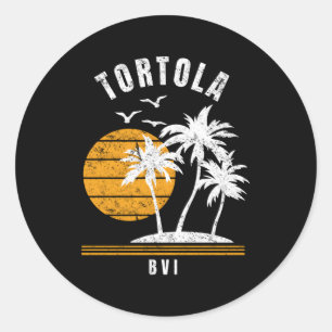 Tortola Island Bvi Caribbean Vacation Classic Round Sticker