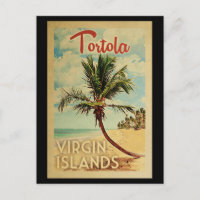 Tortola Palm Tree Vintage Travel
