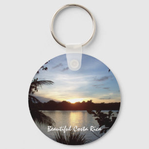 Tortuguero Evening - Sunset in Costa Rica Key Ring