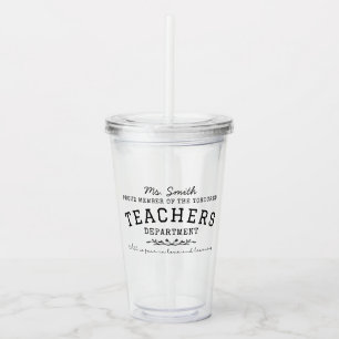Tortured Teachers Department Custom Tumbler