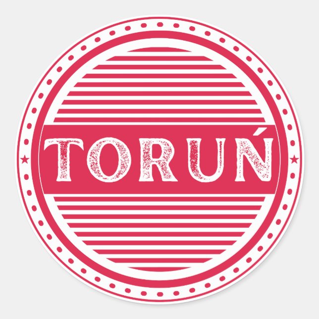 Toruń City Pride Emblem – Polish Identity Classic Round Sticker (Front)