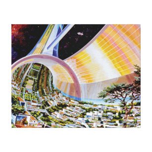 Torus Space Station Habitat Colony Artist Concept Canvas Print