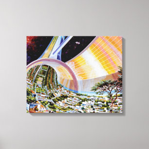 Torus Space Station Habitat Colony Artist Concept Canvas Print