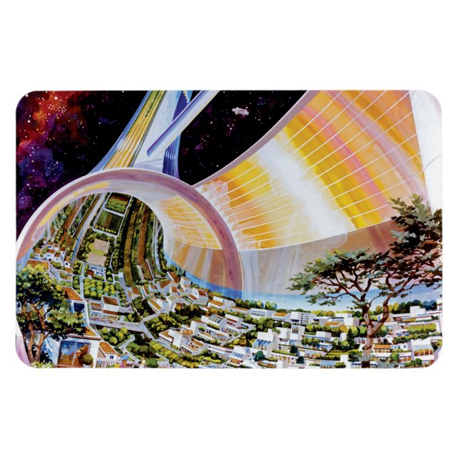 Torus Space Station Habitat Colony Artist Concept Magnet (Horizontal)