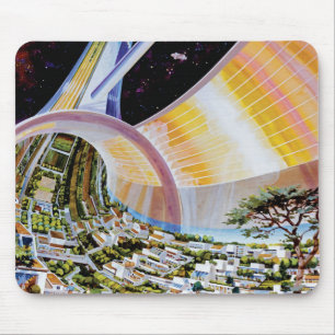 Torus Space Station Habitat Colony Artist Concept Mouse Mat