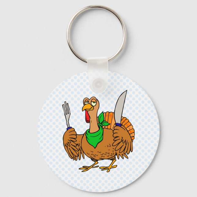Tory Turkey Key Ring (Front)