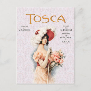 Tosca Opera Vintage - Puccini Opera Poster Design Postcard