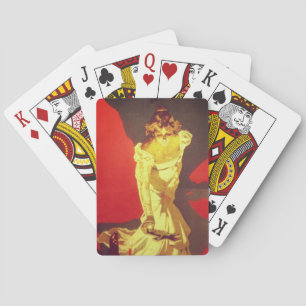 Tosca original poster, detail (Giacomo Puccini) Playing Cards