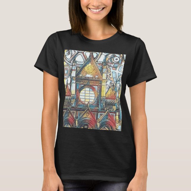 Toscana Cathedral Steampunk Artwork T-Shirt (Front)