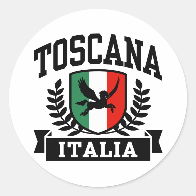 Toscana Classic Round Sticker (Front)