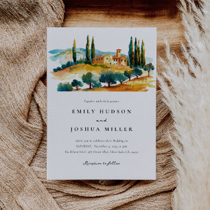 Toscana Landscape Italian Wedding Invitation