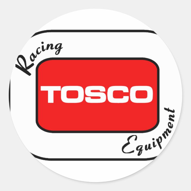 TOSCO Racing Equipment Classic Round Sticker (Front)