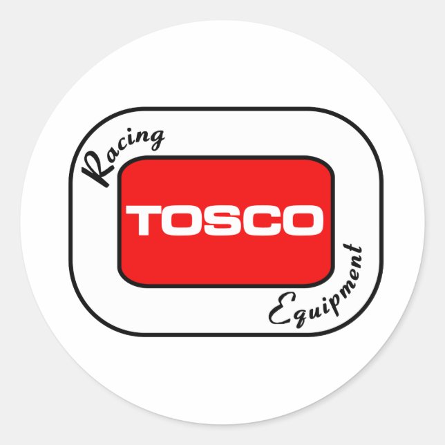TOSCO Racing Equipment Classic Round Sticker (Front)