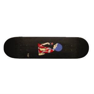 Toshio Ito Japanese Art Girl With Flower Skateboar Skateboard