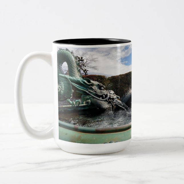 Toshogu Shrine Nikko Japan Dragon Fountain Mug (Left)