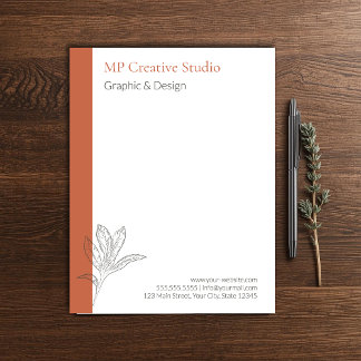 Toskana Rustic Elegance Custom Letterhead