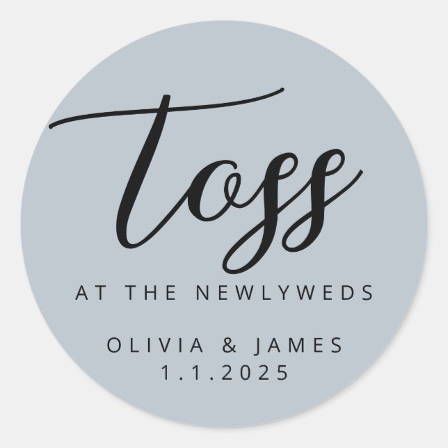 Toss At The Newlyweds Sticker (Front)