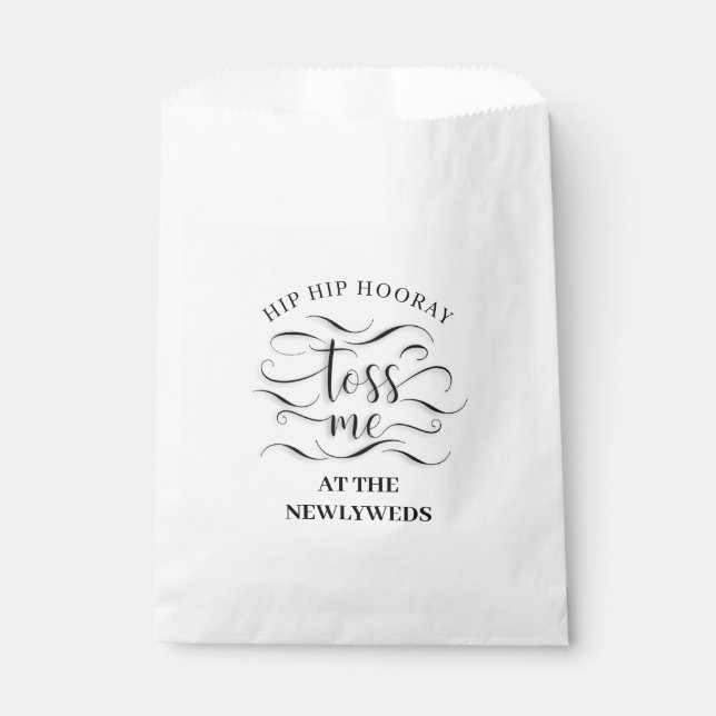 Toss Me Petal Seeds Throw Wedding Favour Bags (Front)