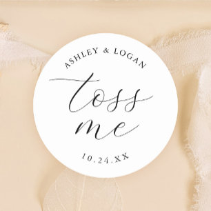 Toss Me Petal Toss Confetti Favour Classic Round Sticker