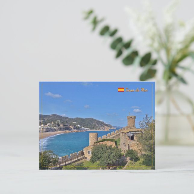 Tossa de Mar, Spain travel Holiday Postcard (Standing Front)
