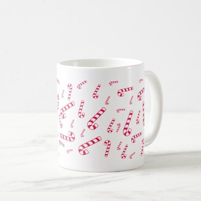 Tossed Candy Cane Coffee Mug (Front Right)