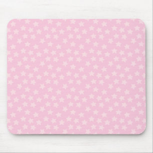 Tossed Pink Stars Mouse Mat