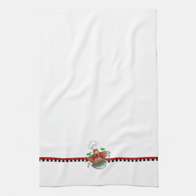 Tossing Salad Tea Towel (Vertical)