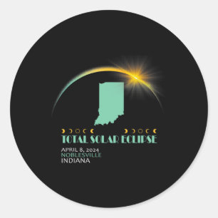 Total 2024 Solar Eclipse 2024 040824 Classic Round Sticker