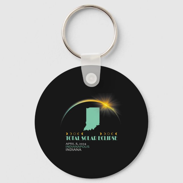 Total 2024 Solar Eclipse 2024 040824 V1  Key Ring (Front)