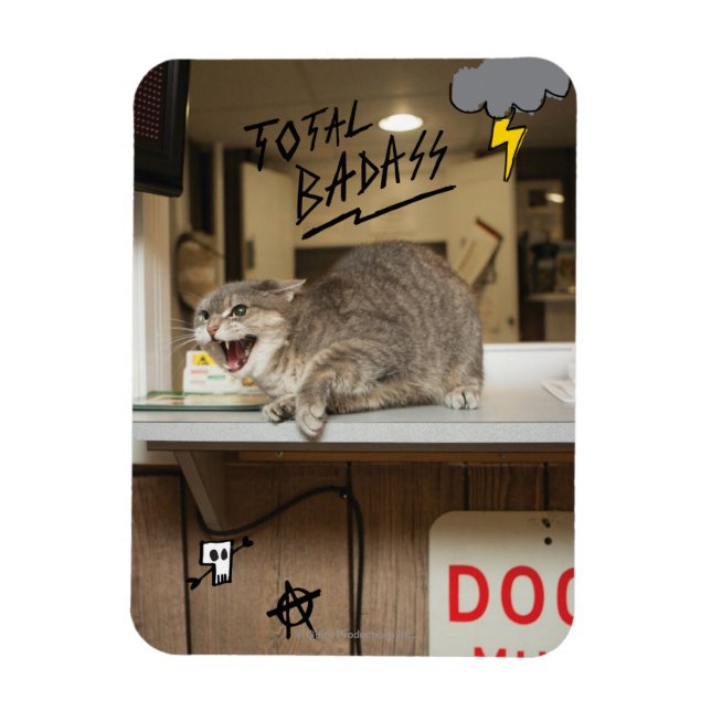 Total Badass Cat Magnet (Vertical)