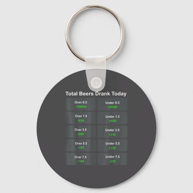 Total Beers Drank Today  Key Ring (Front)