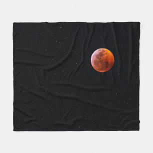 Total Blood Moon Eclipse Big Island Hawaii Fleece Blanket