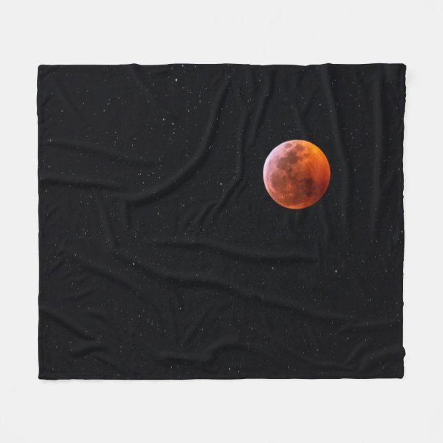 Total Blood Moon Eclipse | Big Island Hawaii Fleece Blanket (Front (Horizontal))