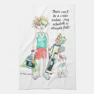 Total Chaos "There can't be a crisis today"  Tea Towel
