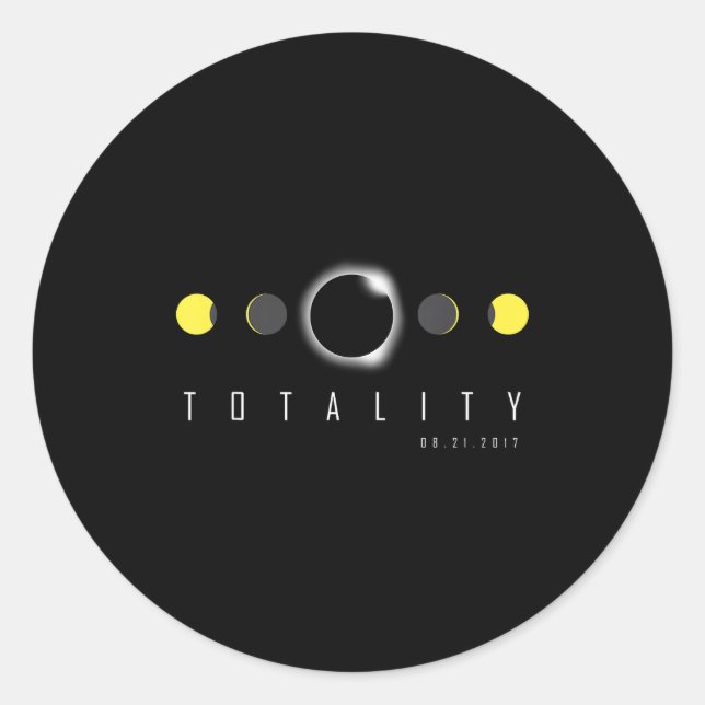 Total Eclipse 2017 Solar Eclipse Classic Round Sticker (Front)