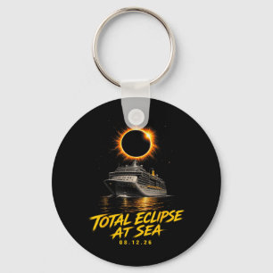 Total Eclipse At Sea 08 12 26 Solar Totality Key Ring