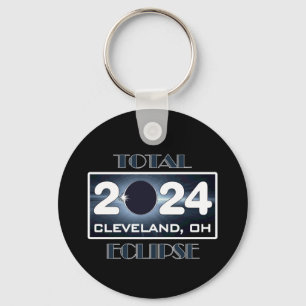 Total Eclipse Cleveland Ohio 2024 Path of Totality Key Ring