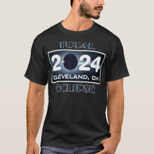 Total Eclipse Cleveland Ohio 2024 Path of Totality T-Shirt