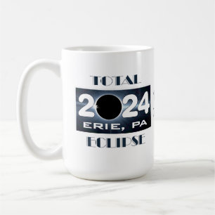 Total Eclipse Erie PA 2024 Path of Totality Coffee Mug