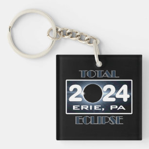 Total Eclipse Erie PA 2024 Path of Totality Key Ring