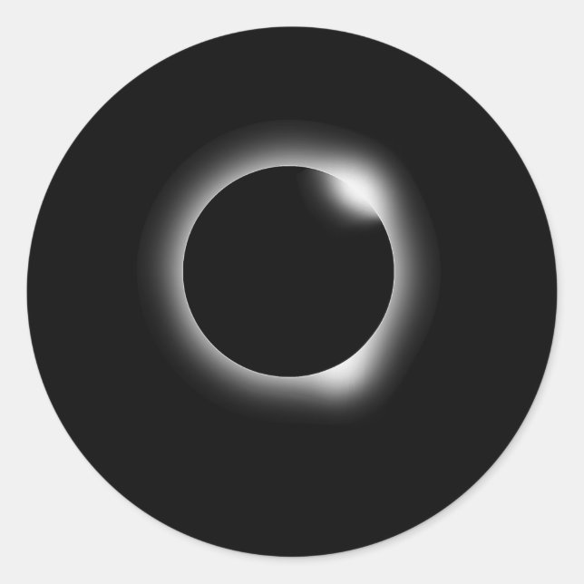Total Eclipse Nerdy Science Lunar Solar Stem Gift  Classic Round Sticker (Front)