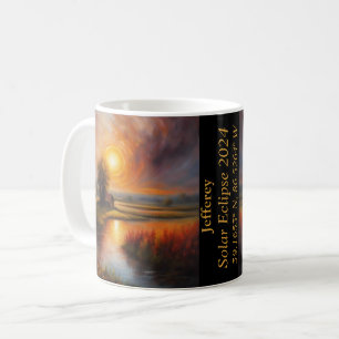 Total Eclipse of The Sun GPS Farmland Creek Name Coffee Mug
