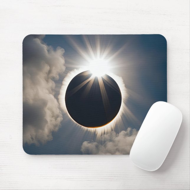 Total Eclipse of the Sun Mouse Mat (With Mouse)